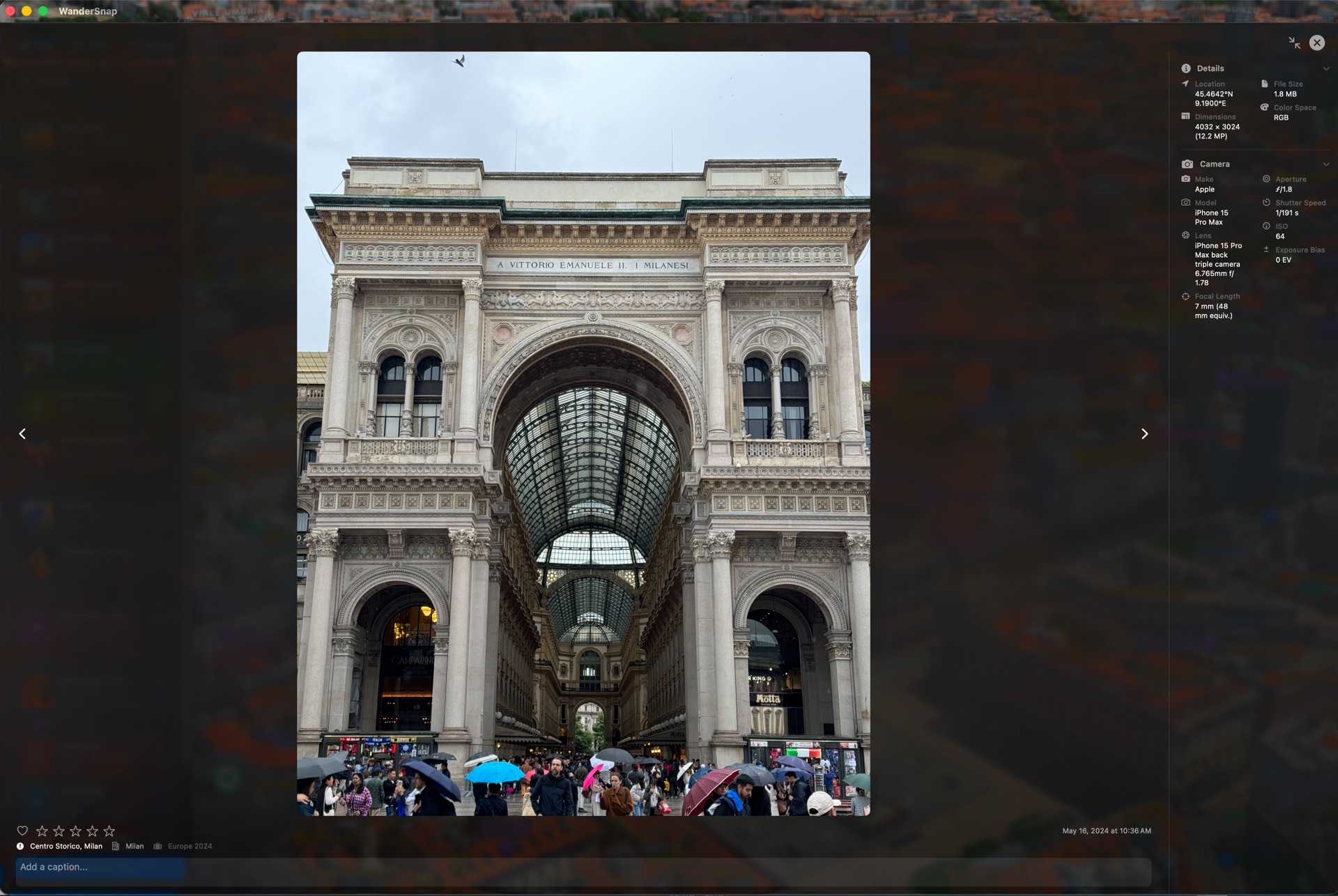 WanderSnap — Photos in context